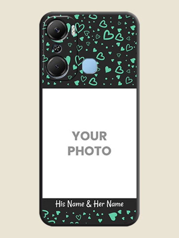 Custom Sea Green Indefinite Love Pattern - Photo on Space Black Soft Matte Mobile Cover - Infinix Hot 12 Pro - alternate view