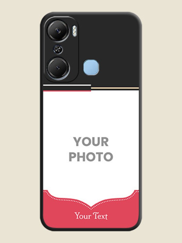 Custom Classic Plain Design with Name - Photo on Space Black Soft Matte Phone Cover - Infinix Hot 12 Pro - alternate view