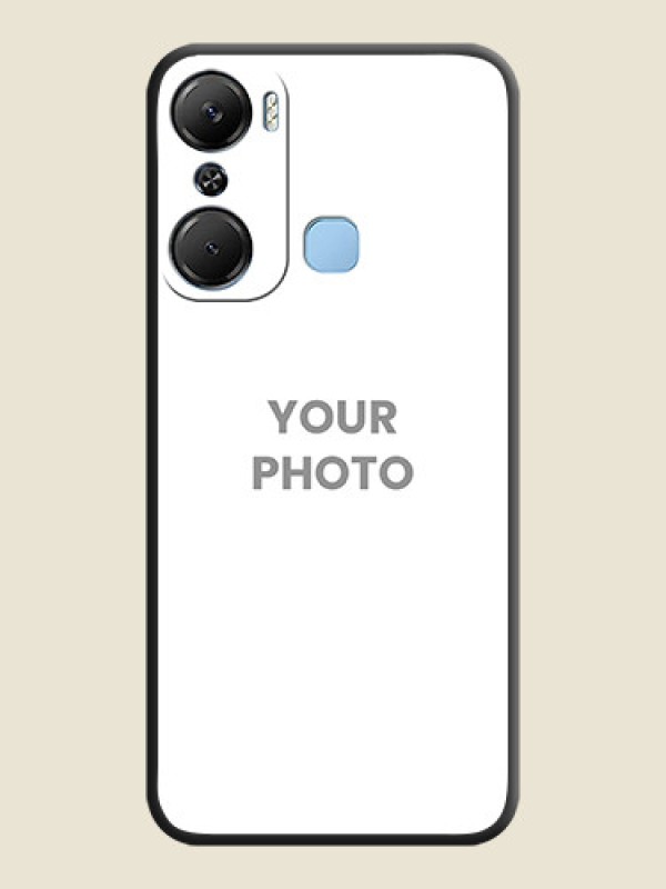 Custom Full Single Pic Upload On Space Black Personalized Soft Matte Phone Covers - Infinix Hot 12 Pro - alternate view
