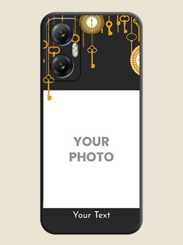 Custom Decorative Design with Text on Space Black Custom Soft Matte Back Cover - Infinix Hot 20 5G - alternate view