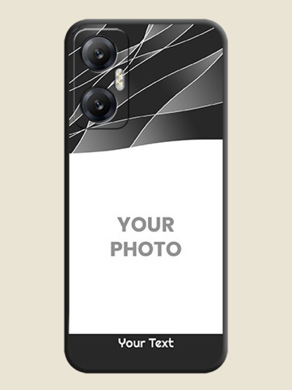 Custom Mixed Wave Lines - Photo on Space Black Soft Matte Mobile Cover - Infinix Hot 20 5G - alternate view