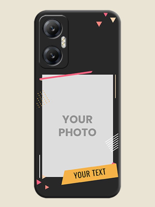 Custom Photo Frame with Triangle Small Dots - Photo on Space Black Soft Matte Back Cover - Infinix Hot 20 5G - alternate view