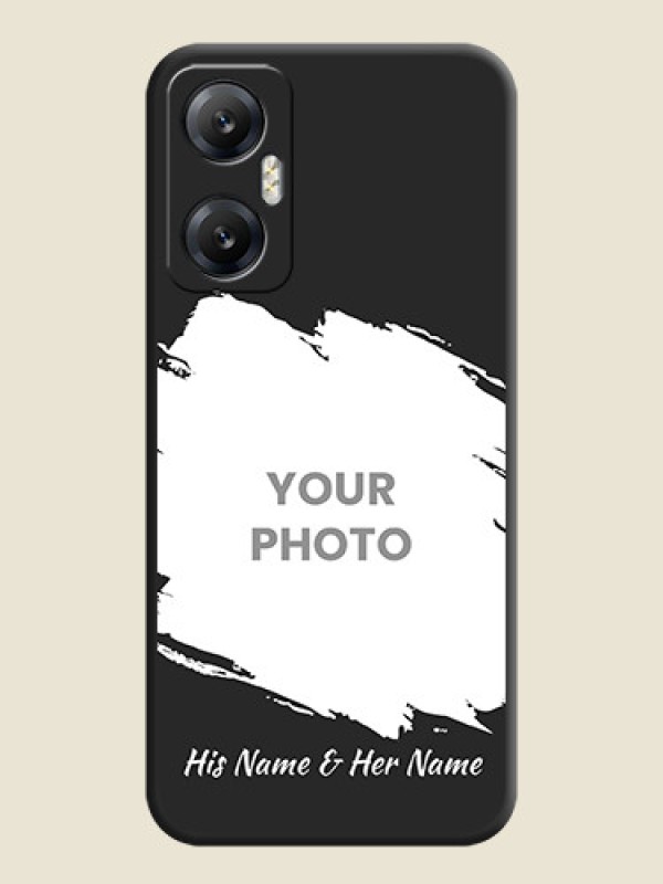 Custom Grunge Brush Strokes - Photo on Space Black Soft Matte Back Cover - Infinix Hot 20 5G - alternate view