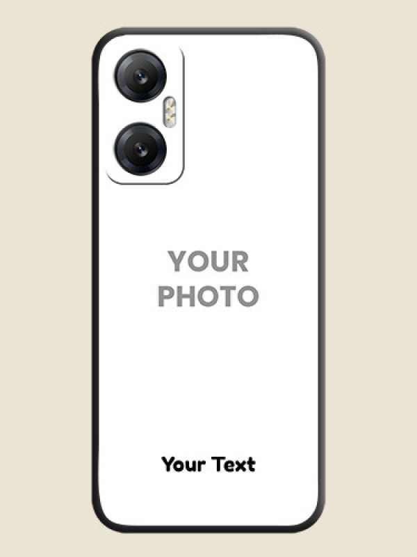 Custom Full Single Pic Upload With Text On Space Black Personalized Soft Matte Phone Covers - Infinix Hot 20 5G - alternate view