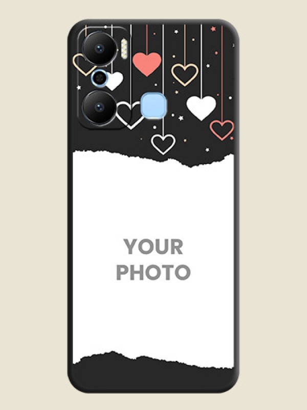 Custom Love Hangings with Splash Wave Picture on Space Black Custom Soft Matte Phone Back Cover - Infinix Hot 20 Play - alternate view