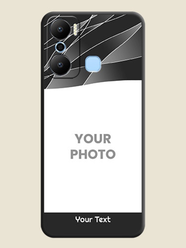 Custom Mixed Wave Lines - Photo on Space Black Soft Matte Mobile Cover - Infinix Hot 20 Play - alternate view