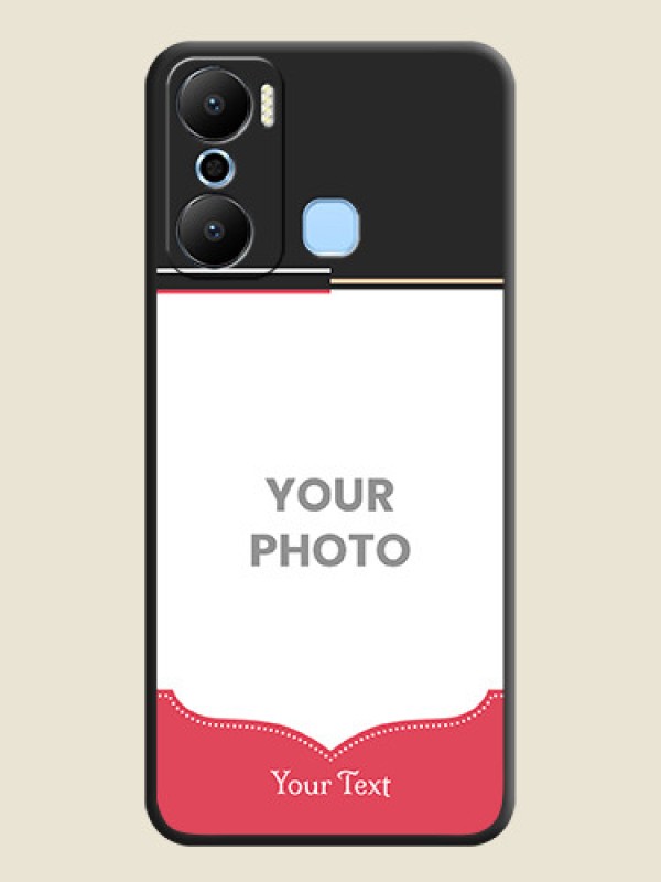 Custom Classic Plain Design with Name - Photo on Space Black Soft Matte Phone Cover - Infinix Hot 20 Play - alternate view