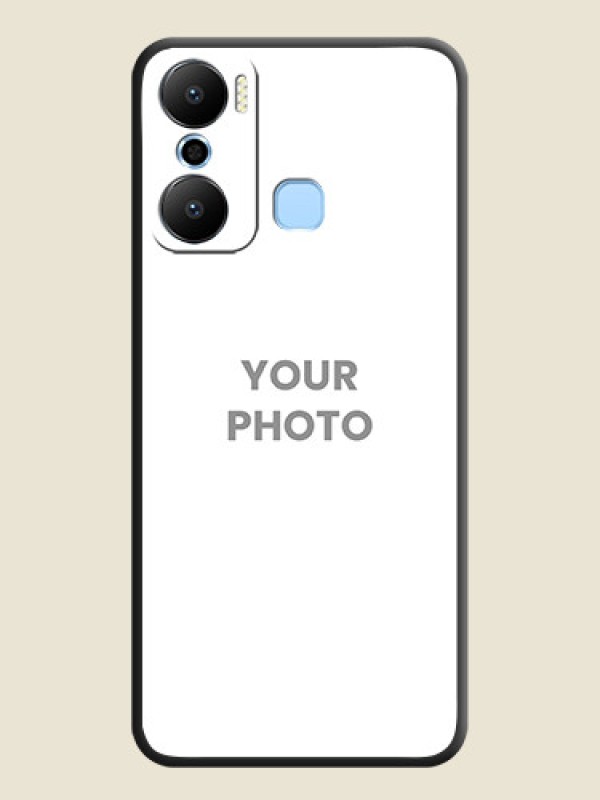 Custom Full Single Pic Upload On Space Black Personalized Soft Matte Phone Covers - Infinix Hot 20 Play - alternate view