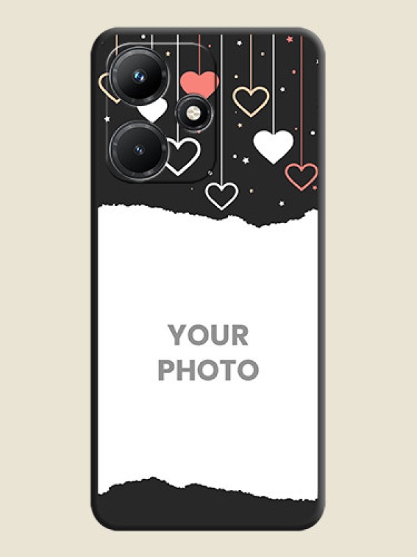 Custom Love Hangings with Splash Wave Picture on Space Black Custom Soft Matte Phone Back Cover - Infinix Hot 30I - alternate view