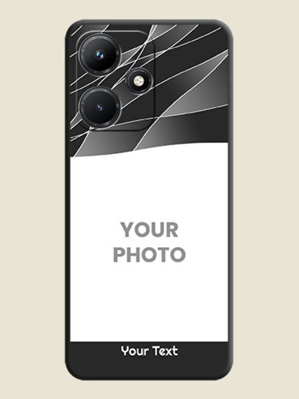 Custom Mixed Wave Lines - Photo on Space Black Soft Matte Mobile Cover - Infinix Hot 30I - alternate view