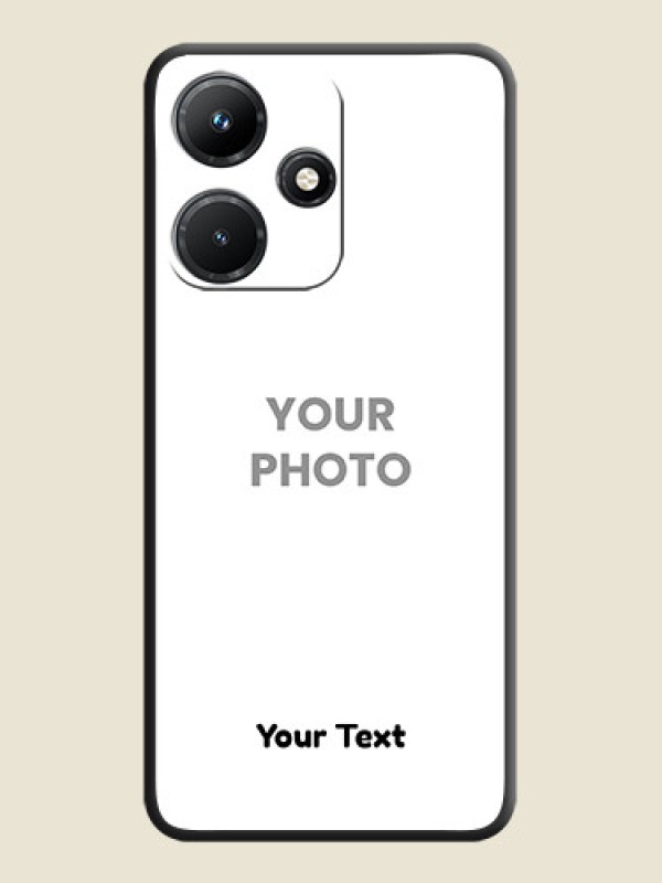 Custom Full Single Pic Upload With Text On Space Black Personalized Soft Matte Phone Covers - Infinix Hot 30I - alternate view