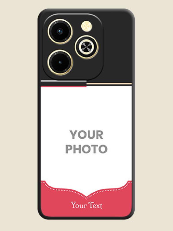 Custom Classic Plain Design with Name On Space Black Custom Soft Matte Mobile Back Cover - Infinix Hot 40i - alternate view