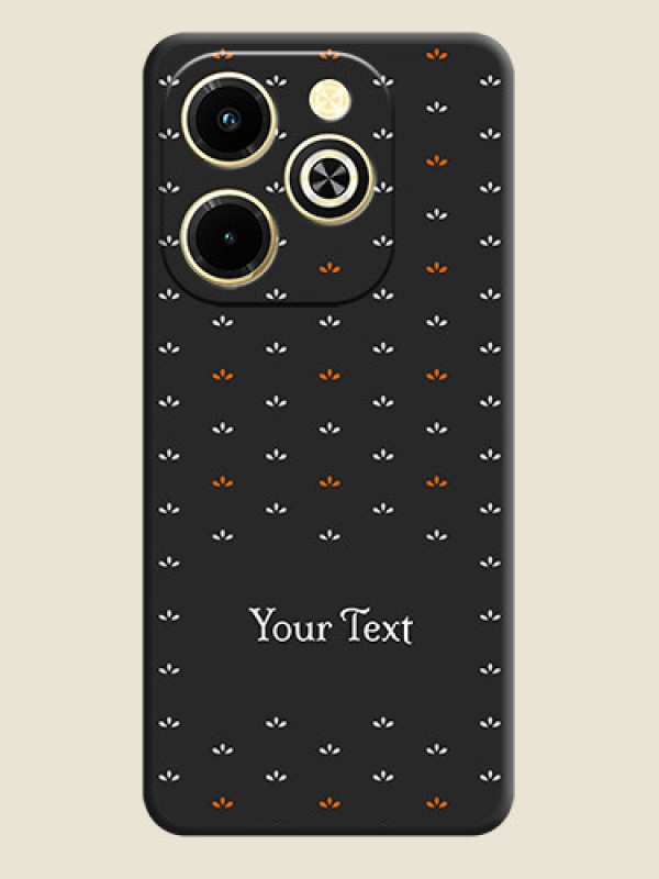 Custom Simple Pattern With Custom Text On Space Black Custom Soft Matte Mobile Back Cover - Infinix Hot 40i - alternate view