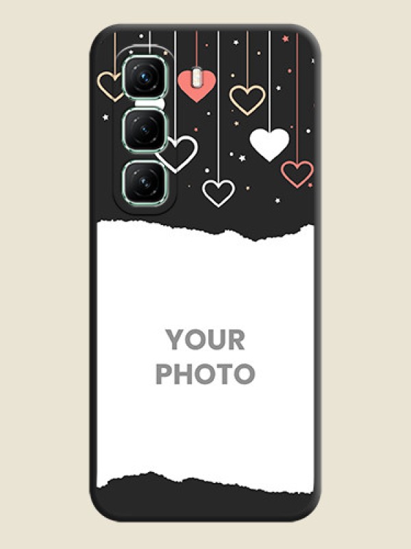 Custom Love Hangings with Splash Wave Picture On Space Black Custom Soft Matte Mobile Back Cover - Infinix Hot 50 5G - alternate view