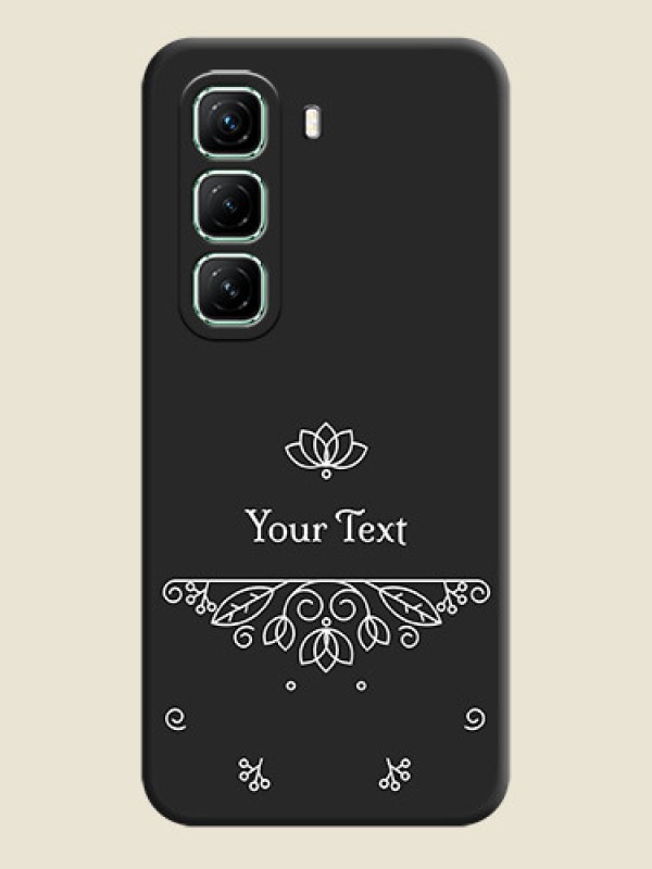 Custom Lotus Garden Custom Text On Space Black Custom Soft Matte Mobile Back Cover - Infinix Hot 50 5G - alternate view