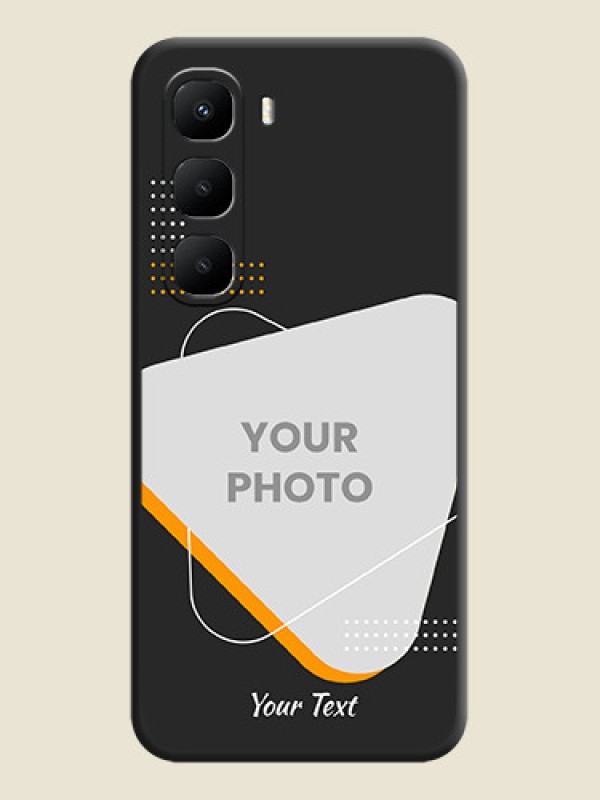 Custom Yellow Triangle on Photo On Space Black Custom Soft Matte Mobile Back Cover - Infinix Hot 60 5G - alternate view