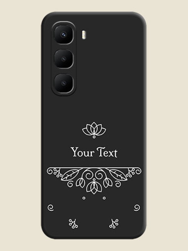 Custom Lotus Garden Custom Text On Space Black Custom Soft Matte Mobile Back Cover - Infinix Hot 60 5G - alternate view