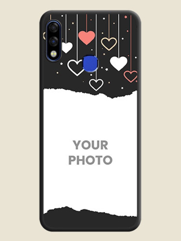 Custom Love Hangings with Splash Wave Picture on Space Black Custom Soft Matte Phone Back Cover - Infinix Hot 7 Pro - alternate view