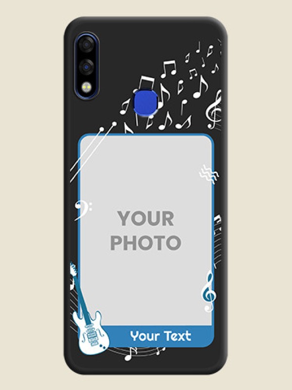 Custom Musical Theme Design with Text on Photo on Space Black Soft Matte Mobile Case - Infinix Hot 7 Pro - alternate view