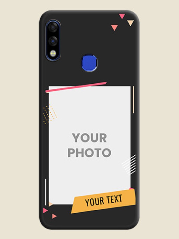 Custom Photo Frame with Triangle Small Dots on Photo on Space Black Soft Matte Back Cover - Infinix Hot 7 Pro - alternate view