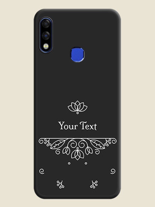 Custom Lotus Garden Custom Text On Space Black Personalized Soft Matte Phone Covers -Infinix Hot 7 Pro - alternate view