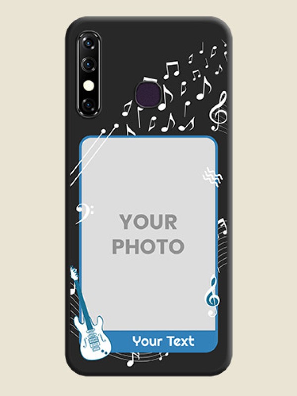Custom Musical Theme Design with Text - Photo on Space Black Soft Matte Mobile Case - Infinix Hot 8 - alternate view