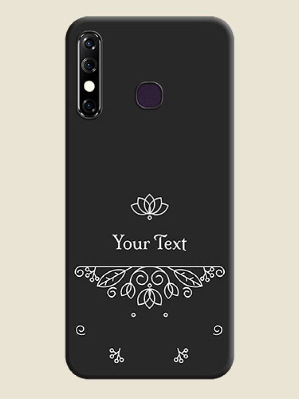 Custom Lotus Garden Custom Text On Space Black Personalized Soft Matte Phone Covers - Infinix Hot 8 - alternate view