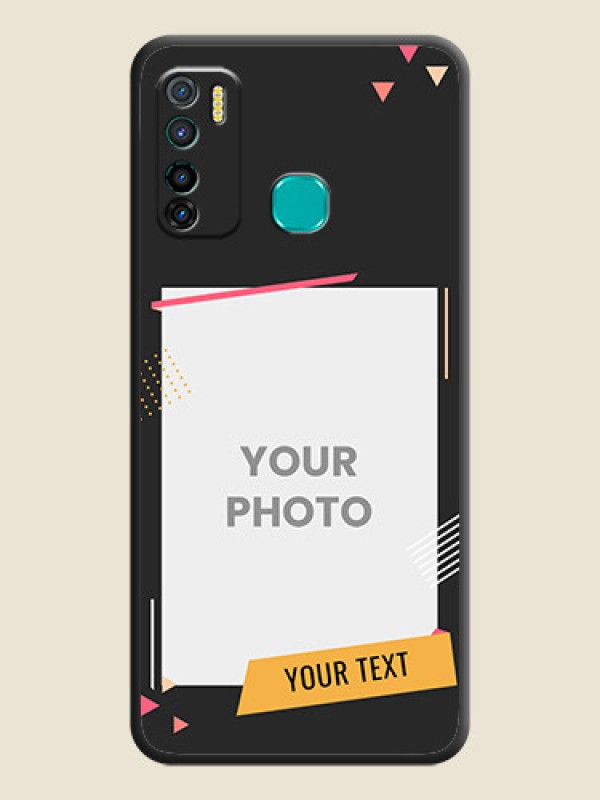 Custom Photo Frame with Triangle Small Dots on Photo on Space Black Soft Matte Back Cover - Infinix Hot 9 Pro - alternate view