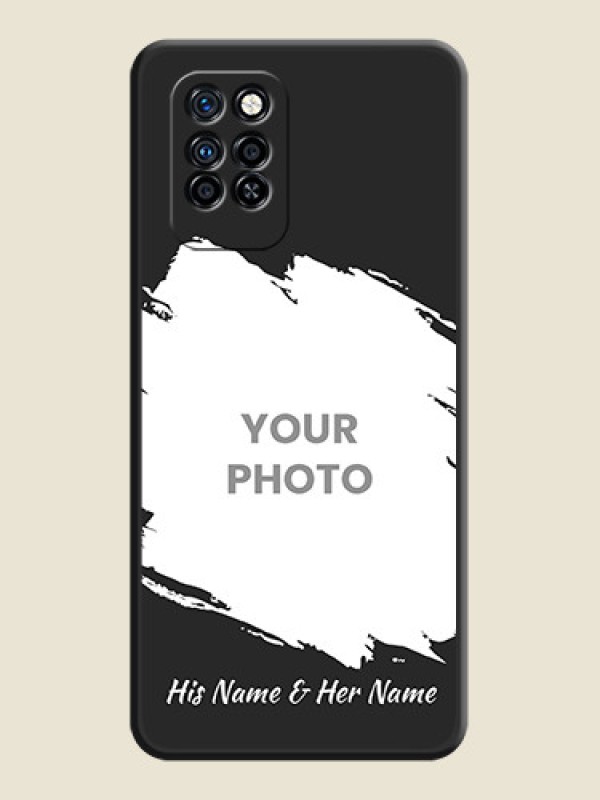 Custom Grunge Brush Strokes on Photo on Space Black Soft Matte Back Cover - Infinix Note 10 Pro - alternate view