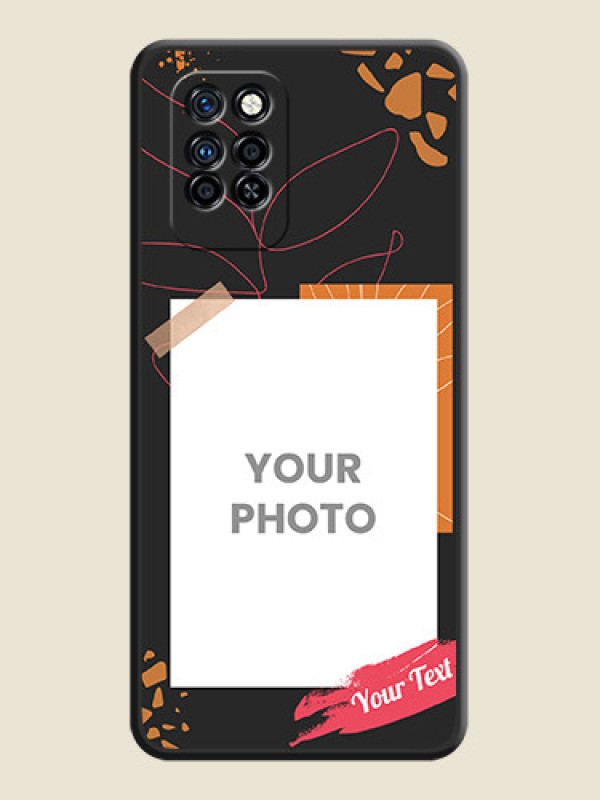 Custom Orange Photo Frame on Space Black Custom Soft Matte Phone Back Cover - Infinix Note 10 Pro - alternate view
