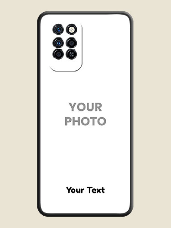 Custom Full Single Pic Upload With Text On Space Black Personalized Soft Matte Phone Covers -Infinix Note 10 Pro - alternate view