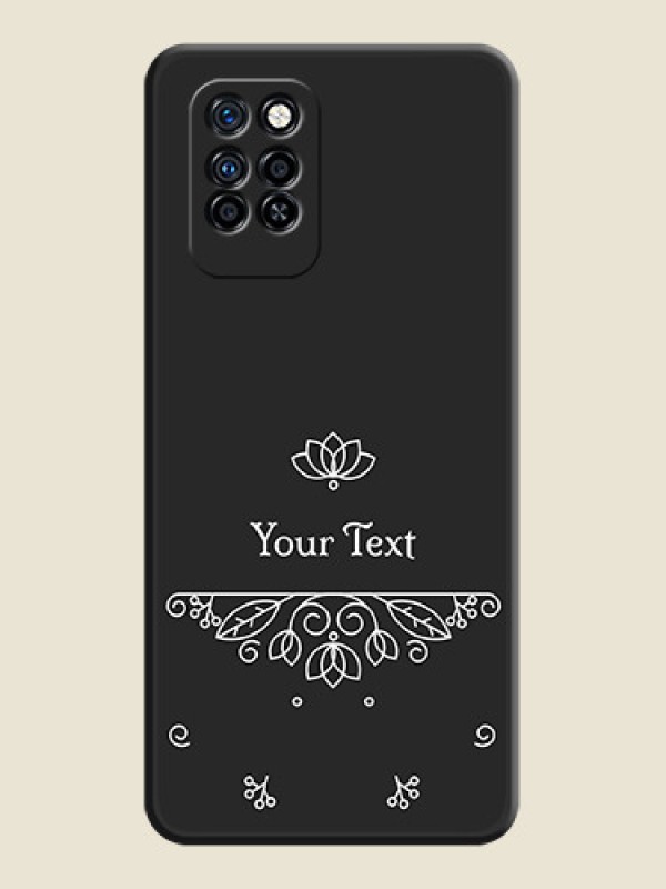 Custom Lotus Garden Custom Text On Space Black Personalized Soft Matte Phone Covers -Infinix Note 10 Pro - alternate view