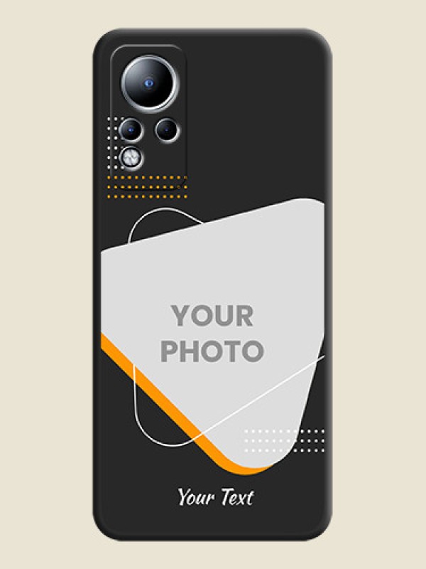 Custom Yellow Triangle on Photo on Space Black Soft Matte Phone Cover - Infinix Note 11 - alternate view