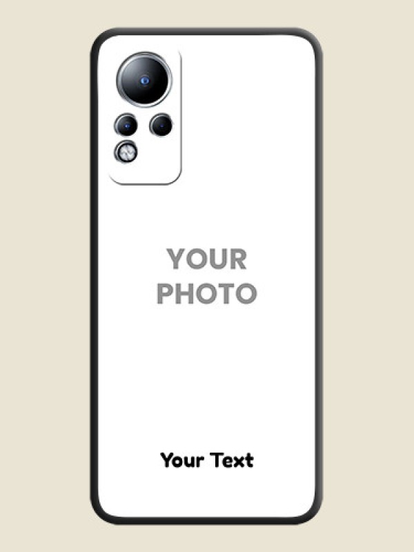 Custom Full Single Pic Upload With Text On Space Black Personalized Soft Matte Phone Covers -Infinix Note 11 - alternate view