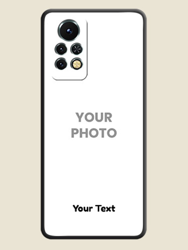Custom Full Single Pic Upload With Text On Space Black Personalized Soft Matte Phone Covers -Infinix Note 11S - alternate view