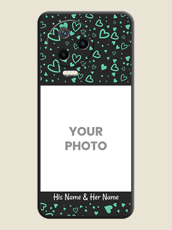 Custom Sea Green Indefinite Love Pattern - Photo on Space Black Soft Matte Mobile Cover - Infinix Note 12 Pro - alternate view