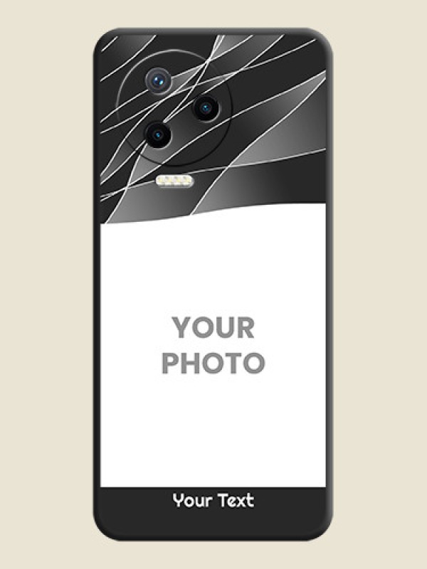 Custom Mixed Wave Lines - Photo on Space Black Soft Matte Mobile Cover - Infinix Note 12 Pro - alternate view