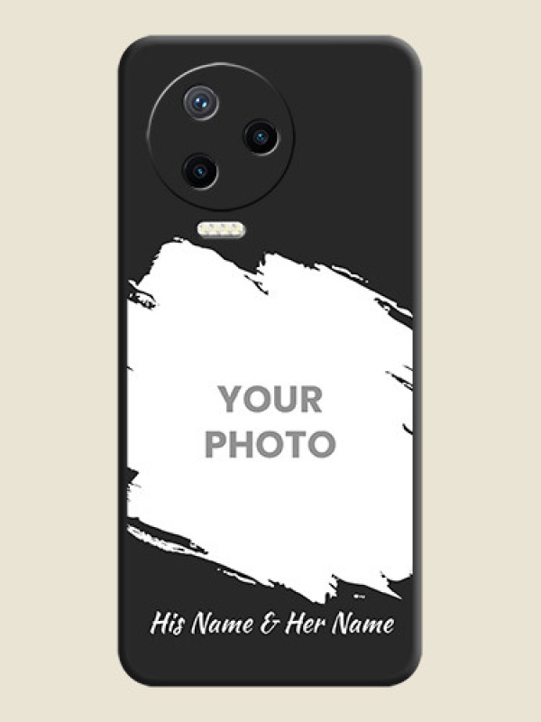Custom Grunge Brush Strokes - Photo on Space Black Soft Matte Back Cover - Infinix Note 12 Pro - alternate view
