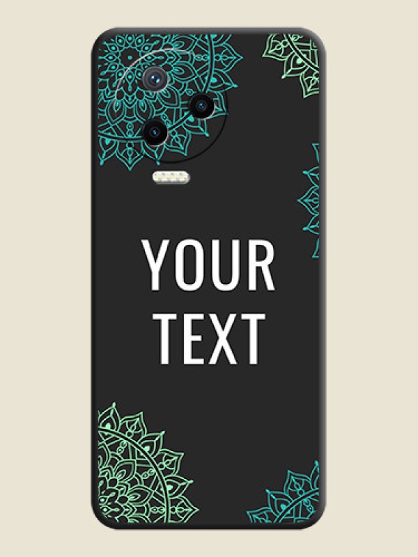 Custom Your Name with Floral Design on Space Black Custom Soft Matte Back Cover - Infinix Note 12 Pro - alternate view