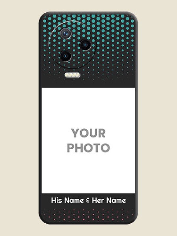Custom Faded Dots with Grunge Photo Frame and Text on Space Black Custom Soft Matte Phone Cases - Infinix Note 12 Pro - alternate view