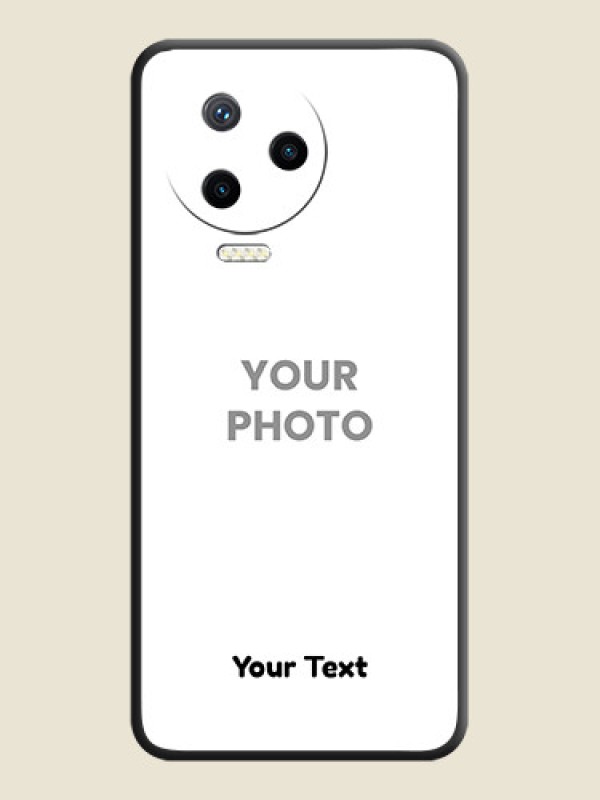 Custom Full Single Pic Upload With Text On Space Black Personalized Soft Matte Phone Covers - Infinix Note 12 Pro - alternate view