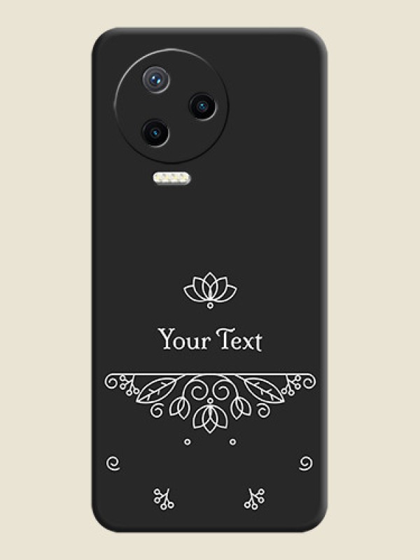 Custom Lotus Garden Custom Text On Space Black Personalized Soft Matte Phone Covers - Infinix Note 12 Pro - alternate view
