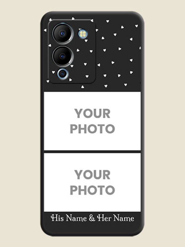 Custom Miniature Love Symbols with Name on Space Black Custom Soft Matte Back Cover - Infinix Note 12 Turbo - alternate view