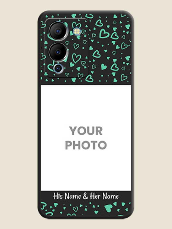 Custom Sea Green Indefinite Love Pattern on Photo on Space Black Soft Matte Mobile Cover - Infinix Note 12 Turbo - alternate view
