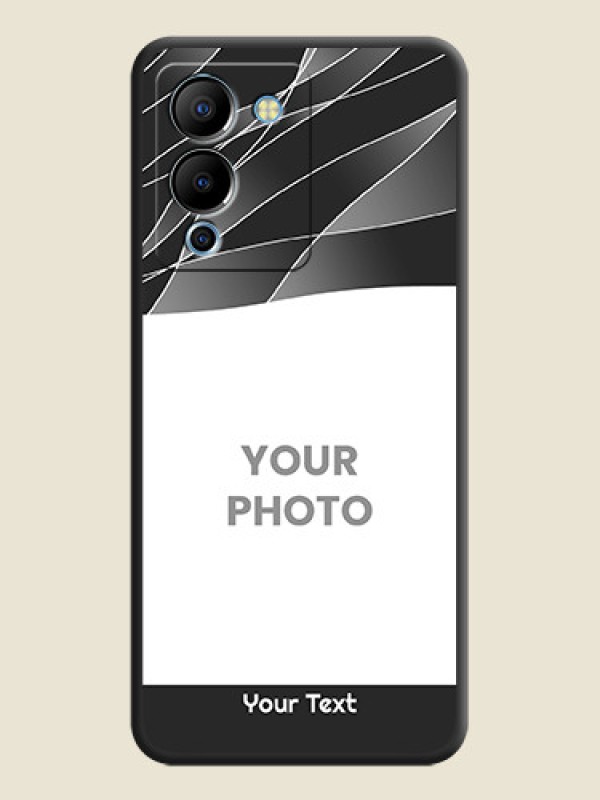 Custom Mixed Wave Lines on Photo on Space Black Soft Matte Mobile Cover - Infinix Note 12 Turbo - alternate view
