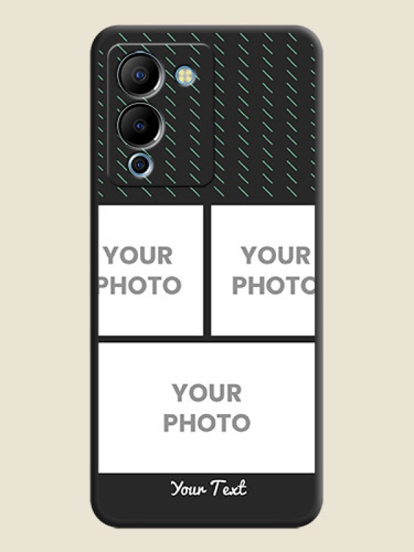 Custom Cross Dotted Pattern with 2 Image Holder  on Personalised Space Black Soft Matte Cases - Infinix Note 12 Turbo - alternate view
