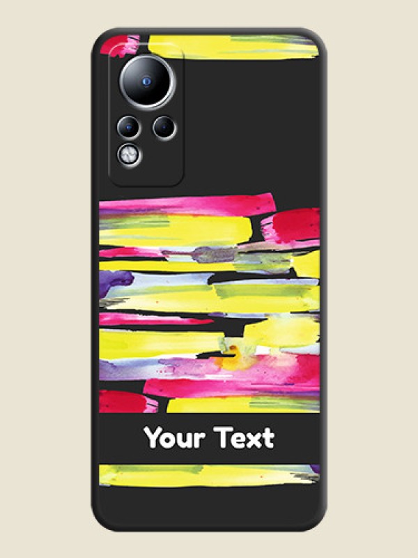 Custom Brush Coloured on Space Black Personalized Soft Matte Phone Covers - Infinix Note 12 - alternate view