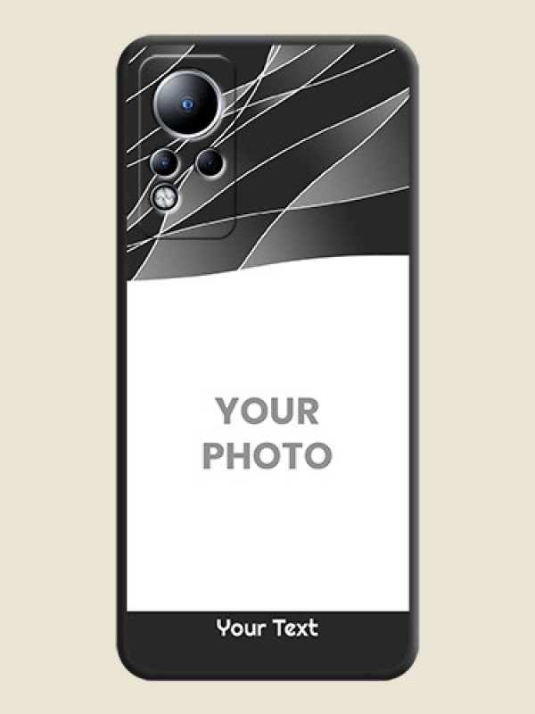 Custom Mixed Wave Lines on Photo on Space Black Soft Matte Mobile Cover - Infinix Note 12 - alternate view