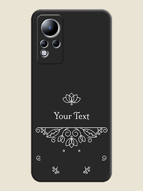 Custom Lotus Garden Custom Text On Space Black Personalized Soft Matte Phone Covers -Infinix Note 12 - alternate view