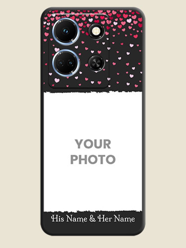 Custom Fall in Love with Your Partner - Photo on Space Black Soft Matte Phone Cover - Infinix Note 30 5G - alternate view